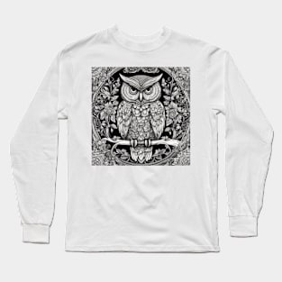 Enchanted Owl Mandala Long Sleeve T-Shirt